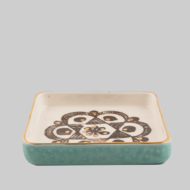 بشقاب مربع سرامیکی ستاره